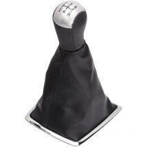 Insma - 5 Speed Gear Shift Knob Shift Lever Gaiter Boot Cover For Ford For focus MK2 2005 2006 2007 2008 (White, Silver)