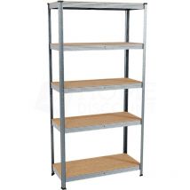 5 Tier Garage Shelving Unit Large Heavy Duty Storage Racking Shelf Boltless Rack, Galvanised