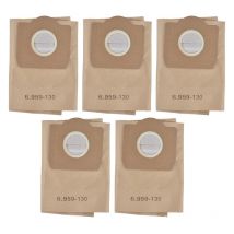 5 Stück - Papierfilterbeutel Papierfiltertüten Staubsaugerbeutel Set kompatibel mit Kärcher ersetzt 6.959-130.0
