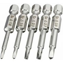 5-teiliges Elektro-Schraubendreher-Bits-Set mit Sechskantschaft und dreieckigem Kopf