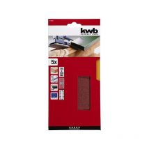 5 tiras 80k 115x230mm q-s 49818908 , 5 Patines Abrasivos 115X230Mm Gr80 System Quick-Stock de la marca Einhell. - KWB