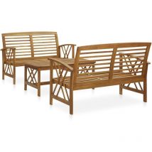 Vidaxl - 3-tlg. Garten-Lounge-Set Massivholz Akazie