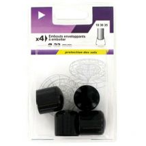 5 Umhüllende Kunststoffdüsen Schwarz D.22mm Blister À 4 - Vynex