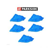 Parkside - 5 x Filtre textile/Filtre à poussière, Pochette en tissu bleu, Parkside pnts 1300 C3 Lidl Ian 279418 auswaschbarer Filtre Moteur pour