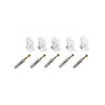 Tycner - 5x 15mm ouvertes de colliers se enclenchent dans support unique clip plastique