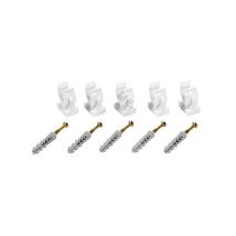 Collier de fixation murale – 5x – 15 mm – Plastique polymère – Fixations robustes