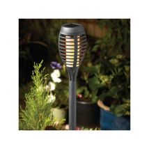 Smart Garden - 5 x Slate Grey Solar Party Flaming Torch Light Stake Lantern led
