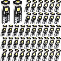 50 Ampoules T10 194 led pour voiture W5W Ampoules led pour l'intérieur de la voiture Ampoules de remplacement led pour l'intérieur de la voiture