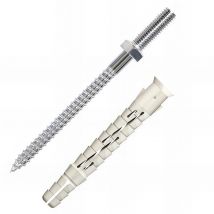 Scell-it - 50 chevilles longues expansion nylon - vis piton mâle - acier zingué - 8 x 80 mm - pav M6 x 21 mm
