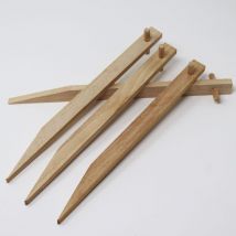 50 Erdanker aus Buchenholz I Holz Bodenanker Holzpflock Befestigungsanker