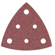 Miotools - Fox Feuilles abrasives auto-agrippantes, 82 mm, 6 trous, p. Ponceuses delta, Corindon normal (Lot de 50) G240