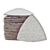 Miotools - Shark Feuilles abrasives auto-agrippantes, 82 mm, p. Ponceuses delta, Corindon normal (Lot de 50) G120