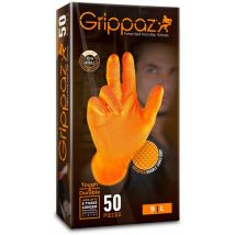 Boite De 50 Gants Grippaz Nitrile Orange Taille 9