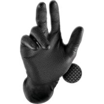 Gant Grippaz Nitrile Noir - Boîte De 50 Taille 8