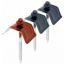 50 Kits de Fixation Sommet d'Onde pour Tôle Axel Coloris: Bleu Ardoise ral 5008 - Dimension vis: 6.3 x 75 mm (support acier)