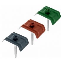 50 Kits de Fixation Sommet d'Onde pour Tôle Elda Coloris: Gris Anthracite ral 7016 - Dimension vis: 6.3 x 75 mm (support acier)