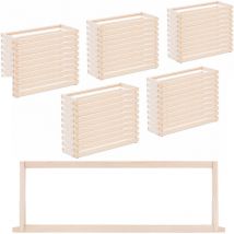 50 Langstroth Rähmchen Bienen Rähmchen Kiefer Nut für Mittelwand Höhe 159 mm