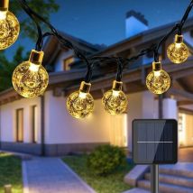 50 Led 7m Guirlande Lumineuse Exterieure, Ampoule Solaire Boule, Lumière Etanche 8 m Mdes pour le Jardin Intérieur et Extérieur, Noël, Terrasse,