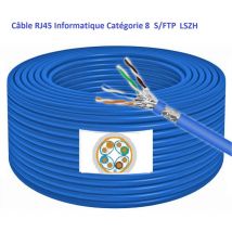 AR - 50 m Câble informatique catégorie 8 -s/ftp -lszh - 4 paires