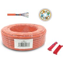 AR - 50 m Câble informatique catégorie 7 s/ftp - 4 paires + 1 couteau de dégainage