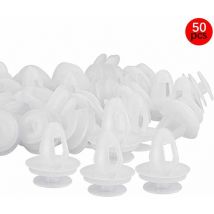 50 Pcs Clips de Fixation en Plastique Clips Panneau de Porte Universels Agrafe Panneau de Porte Clips Agrafe Plastique Moulures et Bandeaux Blanche