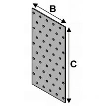 Alsafix - Plaque perforée (l x l x ép) 120 x 300 x 2,0 mm - AL-PP120300