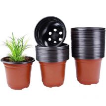 50 Pots de Plantes, Pots de Fleurs Ronds en Plastique, conteneur de Plantes Multifonctionnel et Pratique, Mini Pots de Culture, durables et