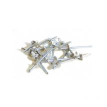 50 remaches de aluminio/acero con cabeza grande ø 4,8 x 14 mm Techman