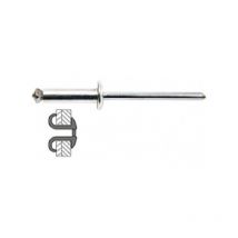 Techman - 50 remaches reventados de aluminio/acero con cabeza plana ø 4 x 12 mm