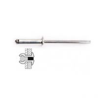 50 rivetti alluminio/alluminio a testa piatta ø 4 x 10 mm Techman