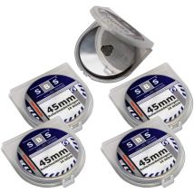 50 Rollschneiderklingen, 45mm Rundklingen für Stoffschneider (50 Klingen)