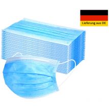 50 Stück Einwegmasken Mund-& Nasenmasken Hygienemasken 3-lagiges Vlies