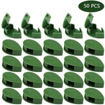 Ej.Life 50 Stück Pflanzen-Kletter-Wandbefestigungsclips mit 60 Stück Acryl-Klebeaufklebern, Pflanzen Fixiert, Unsichtbare Wandreben,