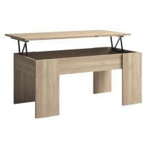 Table basse surélevée Basic couleur chêne 100x50 Cm