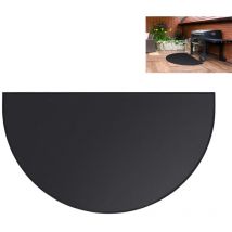 Yozhiqu - 50 x 102 cm Tapis de cheminée Ignifuge,Demi-Rond tapis anti feu, protège Les sols des étincelles tapis sol,imperméable et résistant à