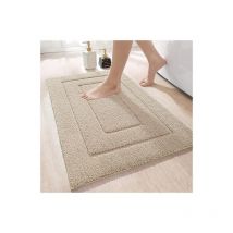 Rnemitery - 50 x 80 cm, Beige, Alfombra de baño Antideslizante, Alfombra de baño de Microfibra Suave, Absorbente de Agua, Lavable a máquina, Alfombra