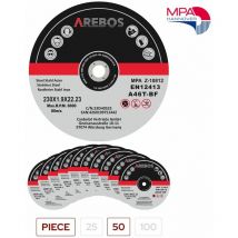 AREBOS cutting discs flexible discs Ø230 mm receiving 22.23 mm thickness 1.9 mm 50 pieces