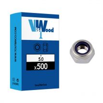 500 écrous freins ø 5mm zingué Viswood