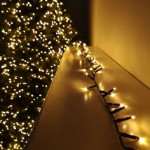 Premier Decorations - 500 led 12.5m Premier Christmas Outdoor Multi Function Timer Lights Vintage Gold