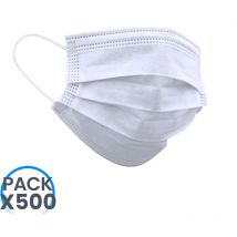 Paquet de 500 masques hygiéniques non réutilisables Blanc O91