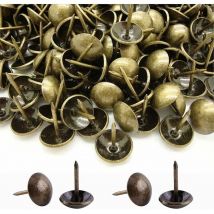 500 Pièces Clous de Tapissier, Robuste 17X11 mm Bronze Clous Tapissier Décoratifs Clou Rétro diy Clous d'Ameublement pour Meubles Canapés Fauteuils