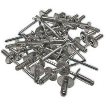 500 rivets alu tete 12 mm extra large de 4 x 10 tige acier