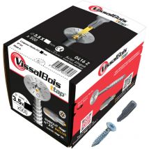 Boite de 500 vis agglo Torx20 zinguées à filetage partiel torx/ttap ailette 16/20/25/30mm - diam 3.5 mm - Longueur 20 mm