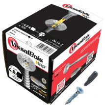 Vissal - Boite de 500 vis agglo Torx20 zinguées à filetage partiel torx/ttap ailette 16/20/25/30mm - diam 4 mm - Longueur 16 mm