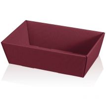 Kk Verpackungen - 500 x Präsentkorb Geschenkkorb 330x190x110 mm offene Welle Rot Bordeaux