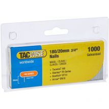 Tacwise - 0360 18G 20mm Brad Nails Galvanised 1000 Pack - DGN50V 181 191 Ranger