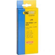 Tacwise - 0363 Type 180 / 32 mm Galvanised 18G Brad Nails, Pack of 1,000 - Silver
