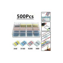 500Pcs Cosses Electriques Souder Gaine Thermorétractable,Maidodo Thermorétractables Souder Bout à Bout Seal Connecteurs Electriques Isolés Etanche