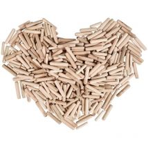 Longziming - 500pcs M6 M8 M10 Assorted Wooden Dowels, Beech Dowels, Furniture Dowel φ6×30mm/φ8×40mm/φ10×40mm wood dowel for Grooved Hardwood Furniture