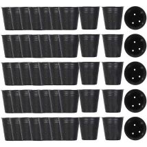 500pcs pot de pépinière en plastique contenant de propagation de plantes 8cmx8cm (Color : b),debuns